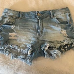 jean booty shorts
